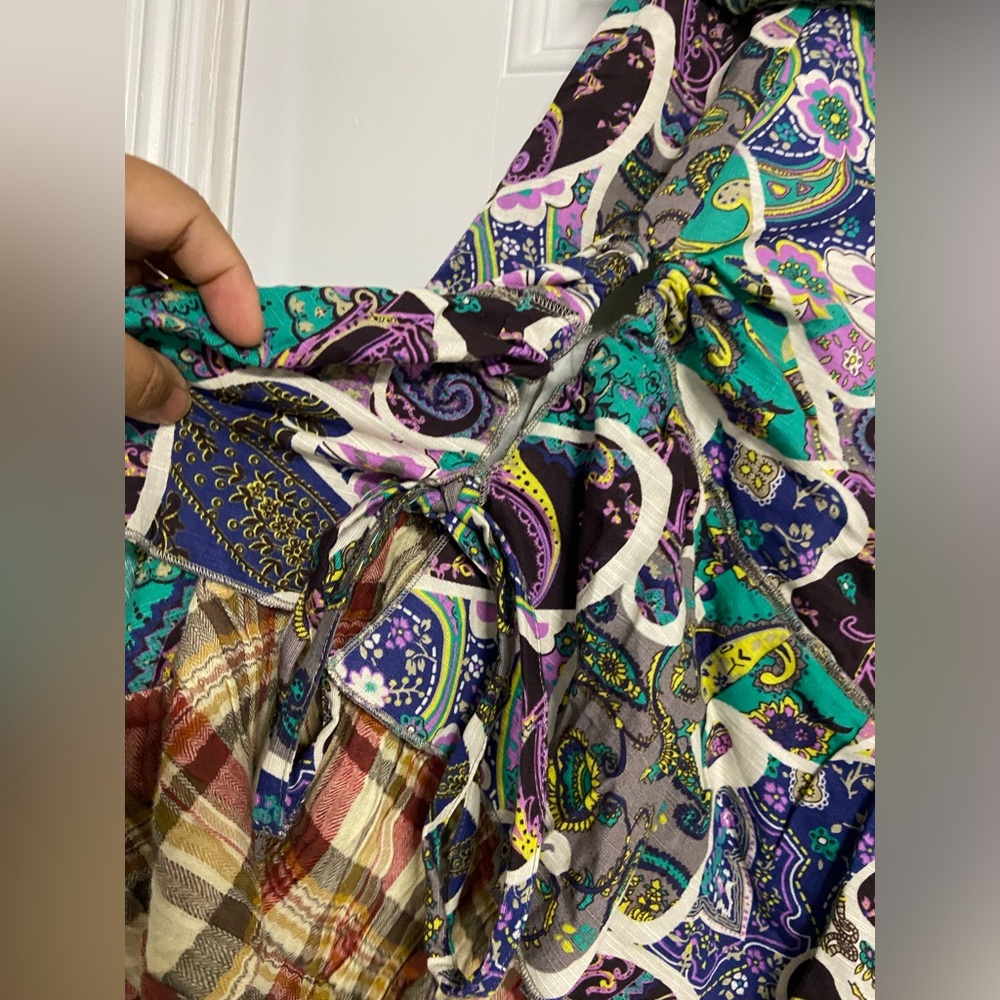 American Vintage Multicolor Patchwork Midi Skirt - Picture 3 of 8